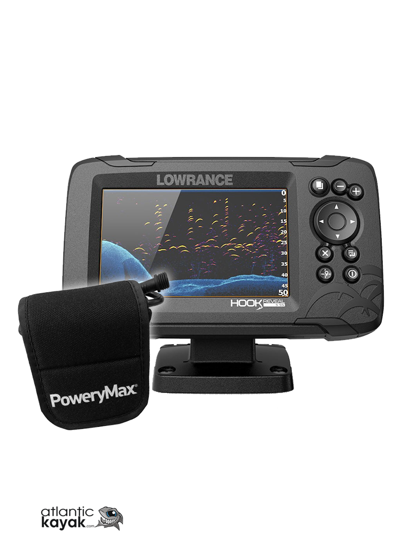 PROBE GPS PLOTTER LOWRANCE HOOK REVEAL 5 HDI 50/200/DOWNSCAN 600W + POWERY  MAX 5