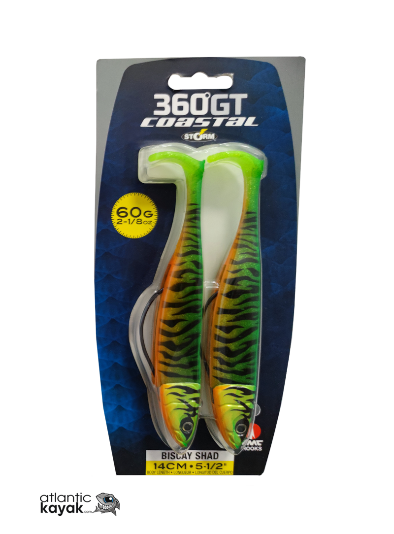 Storm 360GT Coastal Biscay Shad Weedless Lures - Bass Cod Pollock Fishing  Tackle 