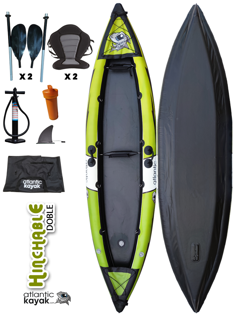 Kayak hinchable resistente para 2